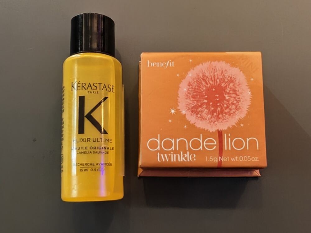 Kérastase Elixir Ultime Hair Oil 15ml & Benefit Dandelion Highlighter